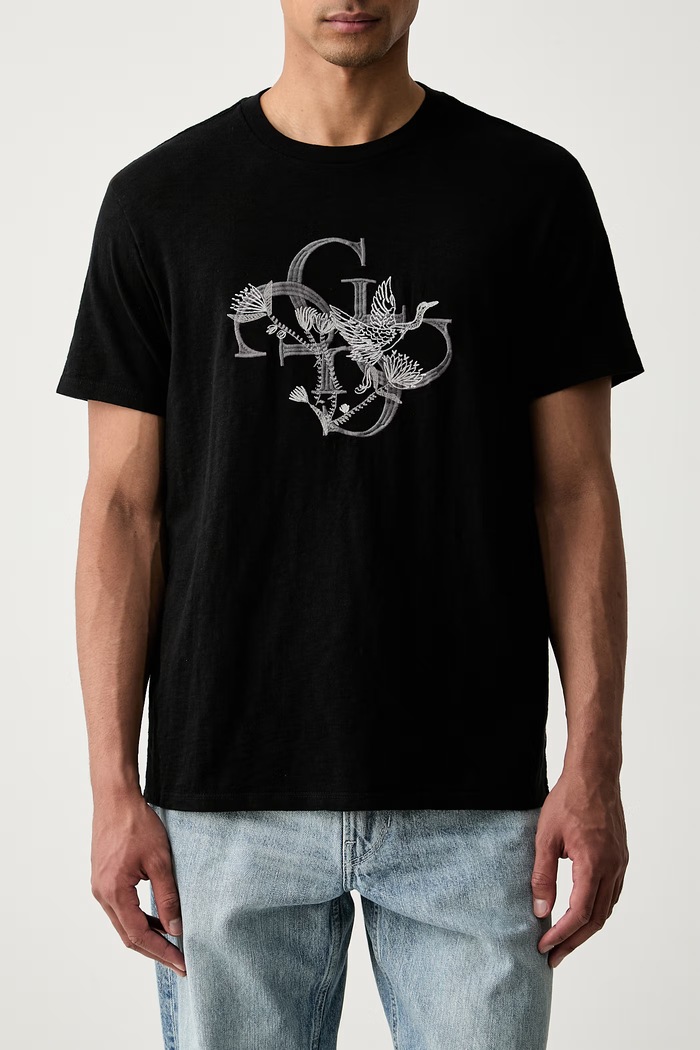 Guess férfi pamut póló fekete M6YI59.K4637