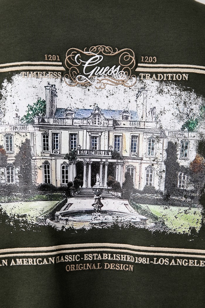 Guess T-shirt bawełniany M6YI50.K4236 zielony