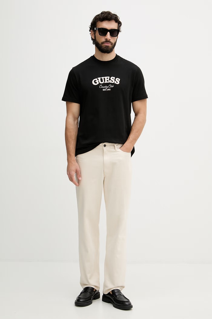 Guess tričko pánske bavlnené M6YI49.K4235 čierna AW26