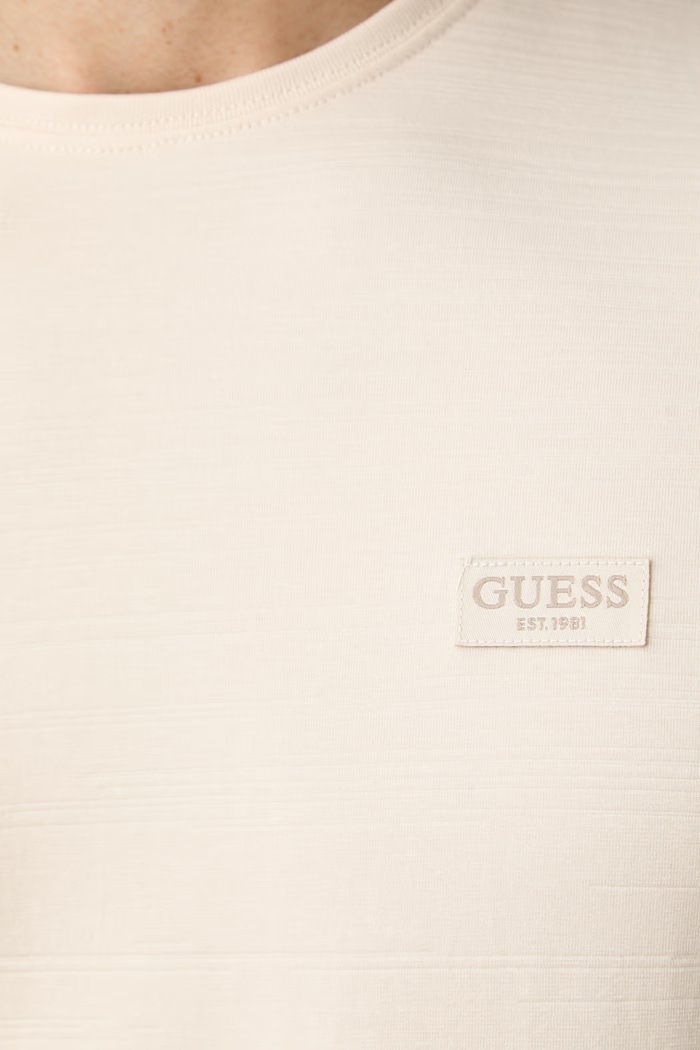 Guess футболка basic мужская из хлопка с эластаном M6YI48.K4234 бежевый