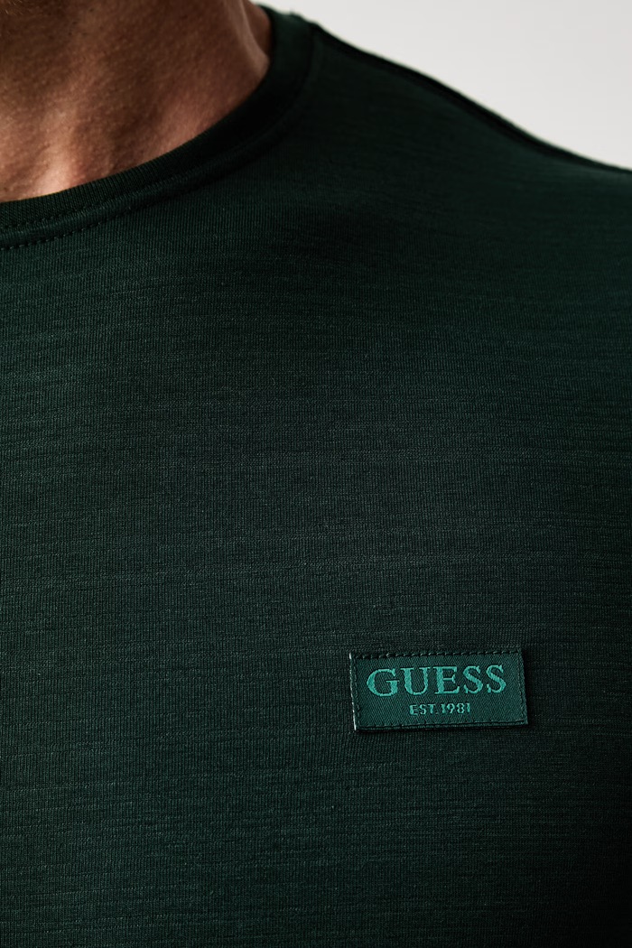 Guess T-shirt basic męski bawełniany z elastanem M6YI48.K4234 zielony