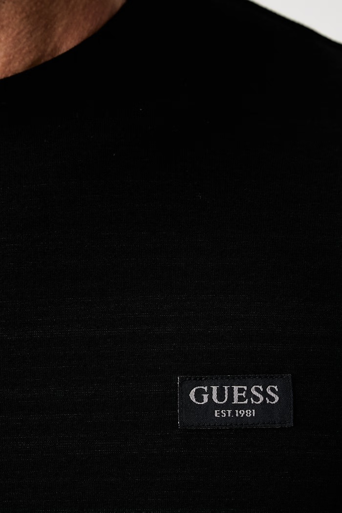 Guess T-shirt basic męski bawełniany z elastanem M6YI48.K4234 czarny