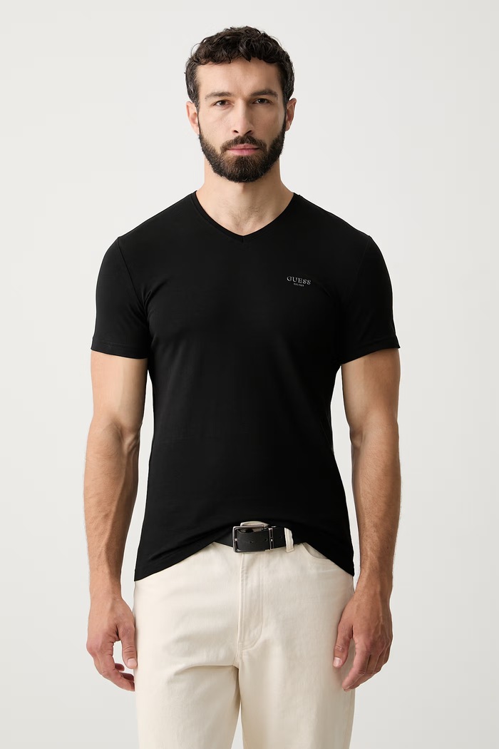 Guess majica za muškarce s pamukom crna M6YI32.K3735