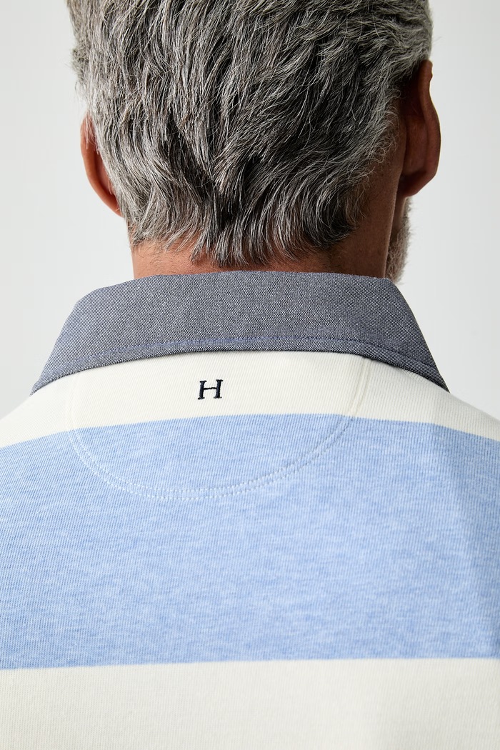 Hackett London longsleeve męski bawełniany HM5700018 niebieski