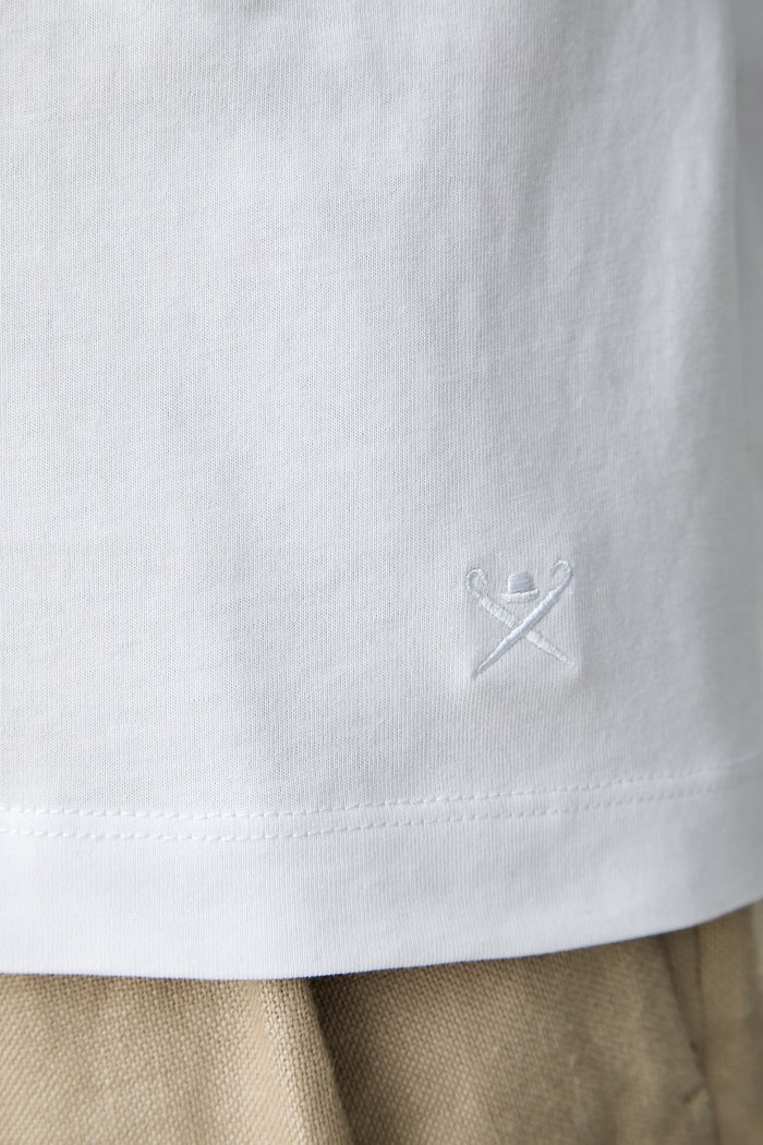 Hackett London T-shirt męski bawełniany HM5000071 biały