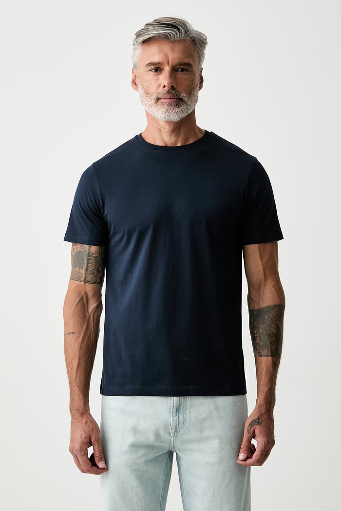 Hackett London T-shirt męski bawełniany granatowy HM5000071