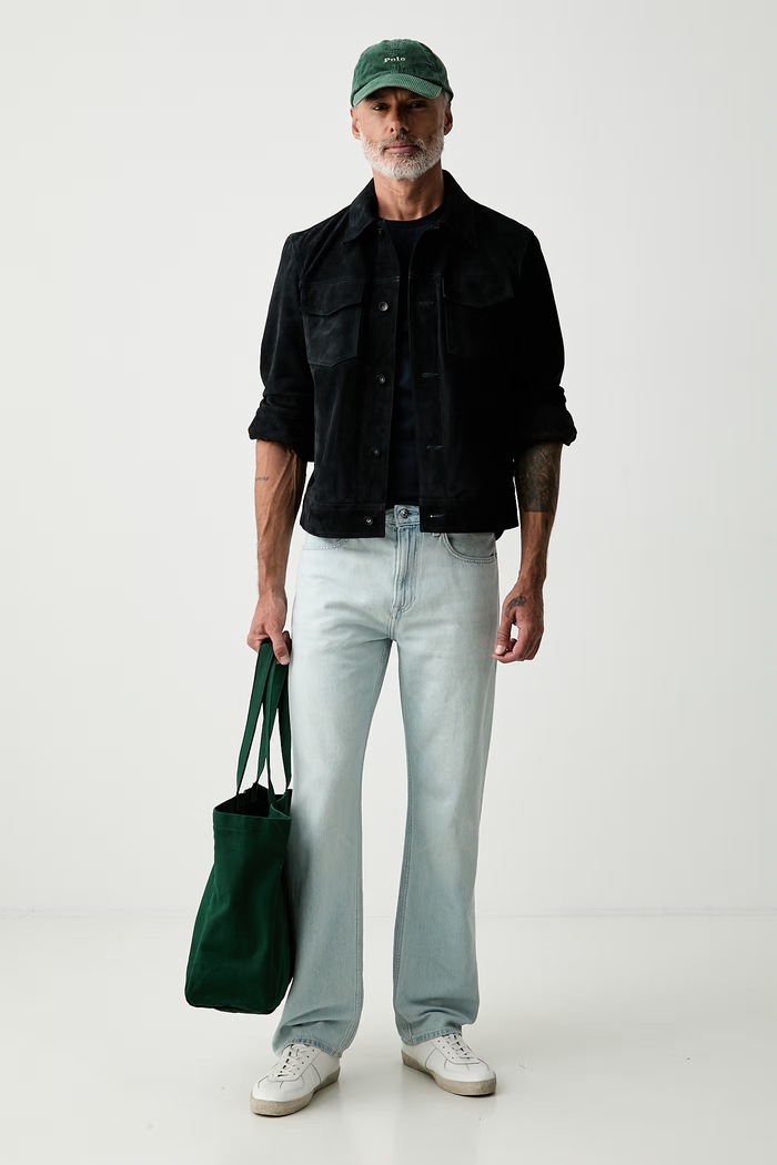 Hackett London T-shirt męski bawełniany HM5000071 granatowy AW26