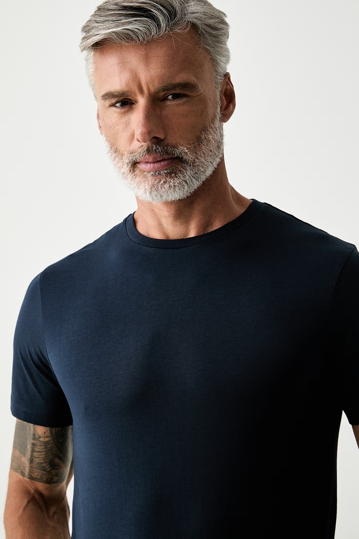 Hackett London T-shirt męski bawełniany granatowy HM5000071