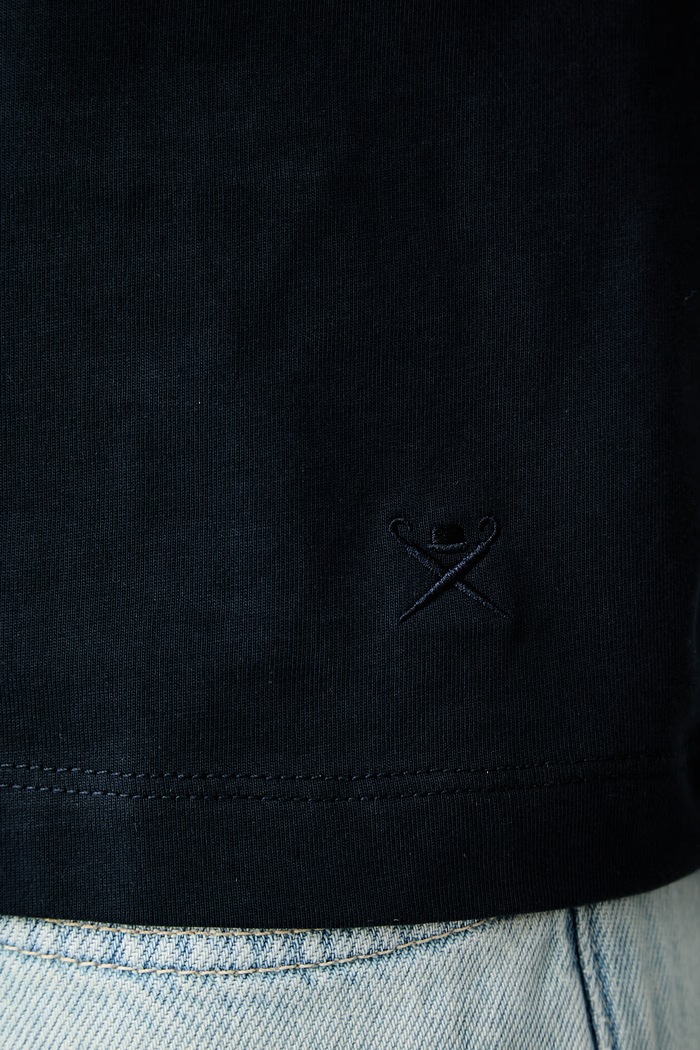 Hackett London T-shirt męski bawełniany HM5000071 granatowy