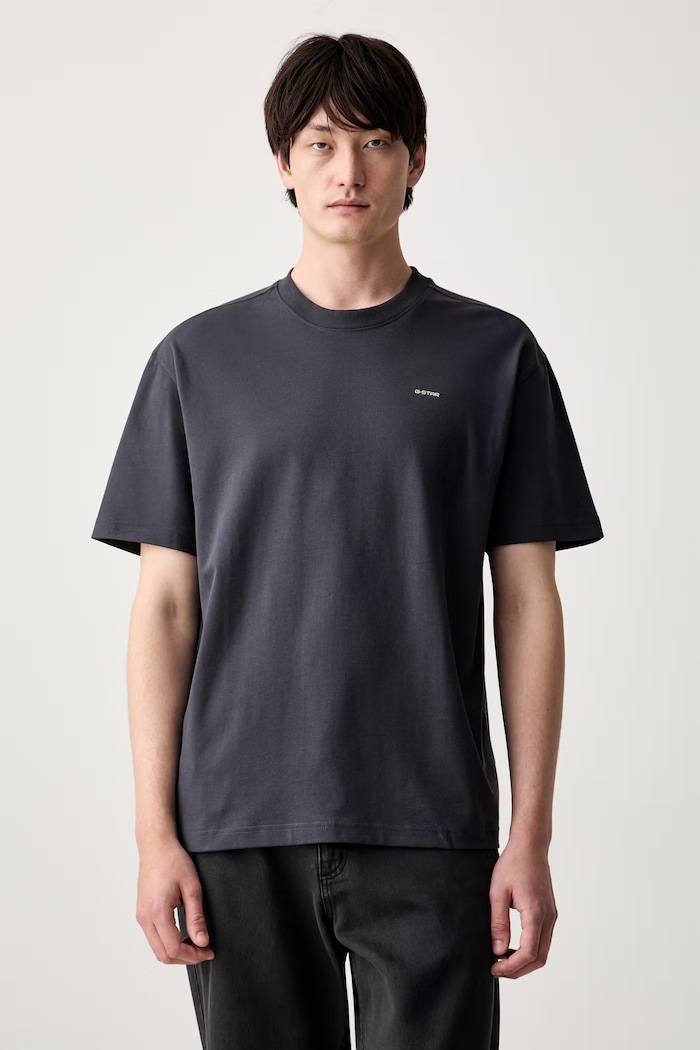 Ρούχα G-Star t-shirt ανδρικό βαμβακερό Back gr relaxed D28884.E385 γκρί
