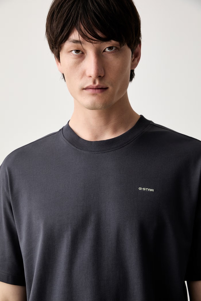 G-Star t-shirt ανδρικό βαμβακερό Back gr relaxed γκρί D28884.E385