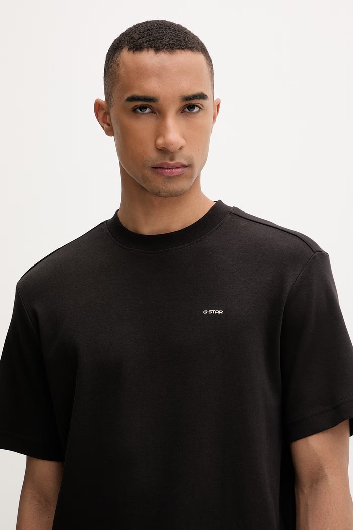 G-Star t-shirt ανδρικό βαμβακερό True regular μαύρο D28609.C812