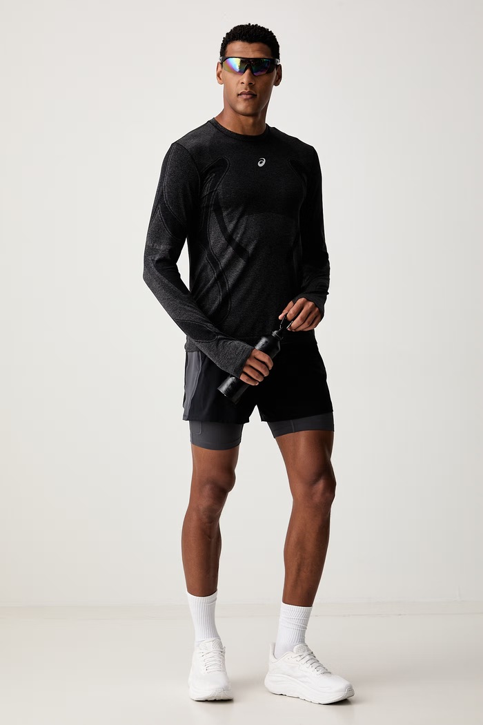 Asics longsleeve treningowy męski ROAD SEAMLESS LS TOP 2011D356.001 czarny AW26