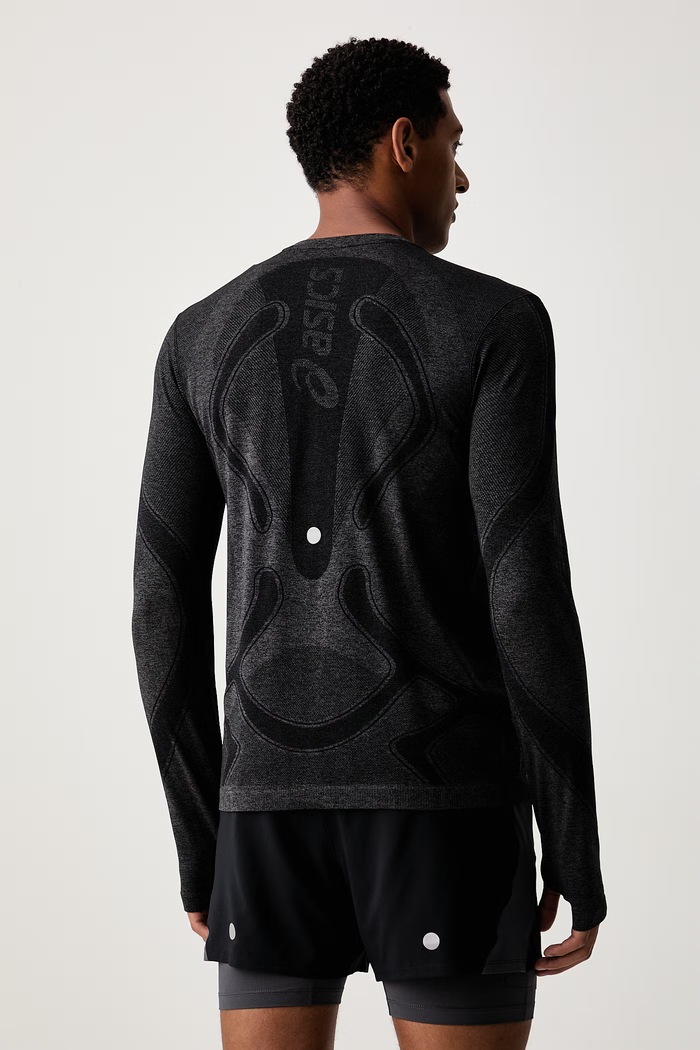 Odzież Asics longsleeve treningowy męski ROAD SEAMLESS LS TOP 2011D356.001 czarny