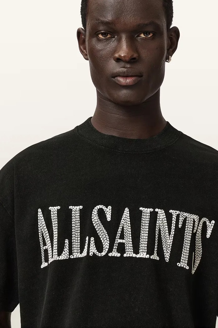 AllSaints tricou pentru femei, din bumbac DASH negru M093PE