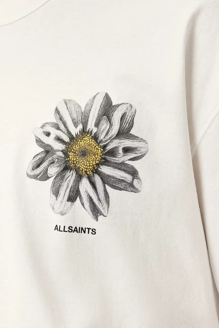 AllSaints футболка оверсайз мужская хлопковая PETALS M062PE
