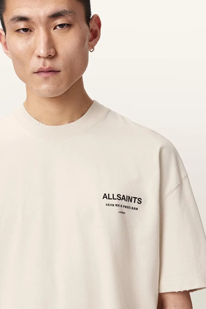 AllSaints tricou pentru bărbați, din bumbac DREAMER bej M036PE