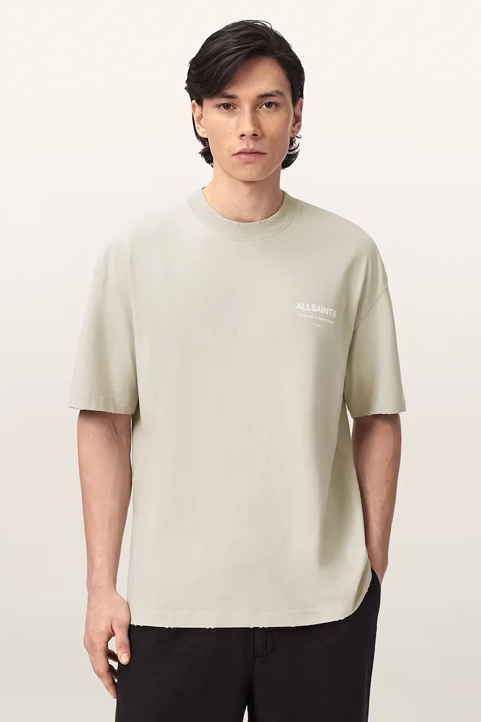 AllSaints Tričko pánske bavlnené DREAMER M036PE zelená AW26