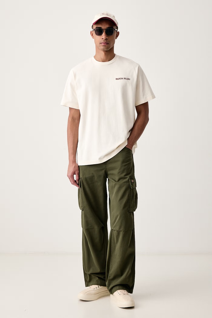 Baron Filou T-shirt bawełniany 000017218 beżowy AW26