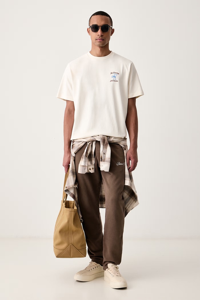 Baron Filou T-shirt bawełniany 000017211 beżowy AW26