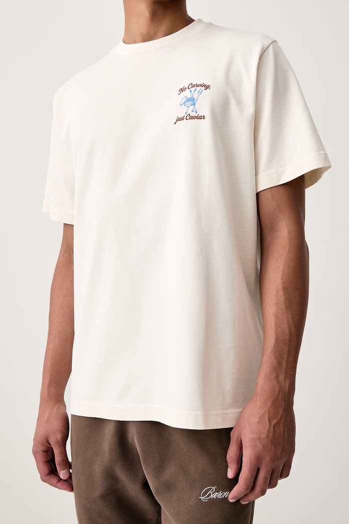 T-shirt bawełniany Baron Filou 000017211 beżowy