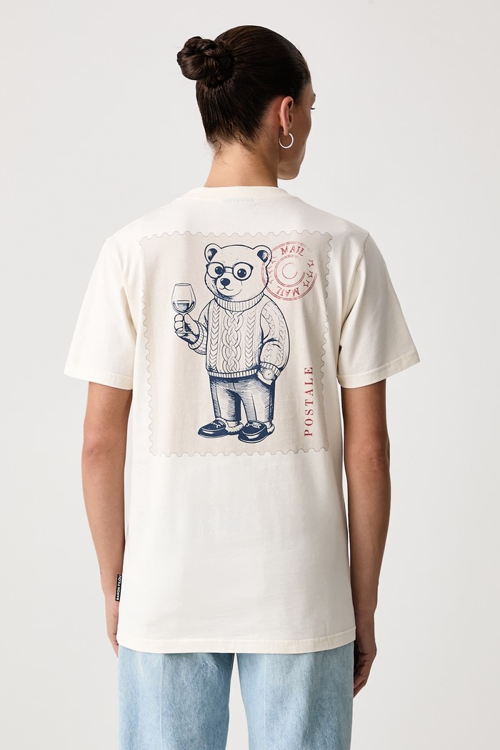 Baron Filou T-shirt bawełniany 000017049 beżowy AW26