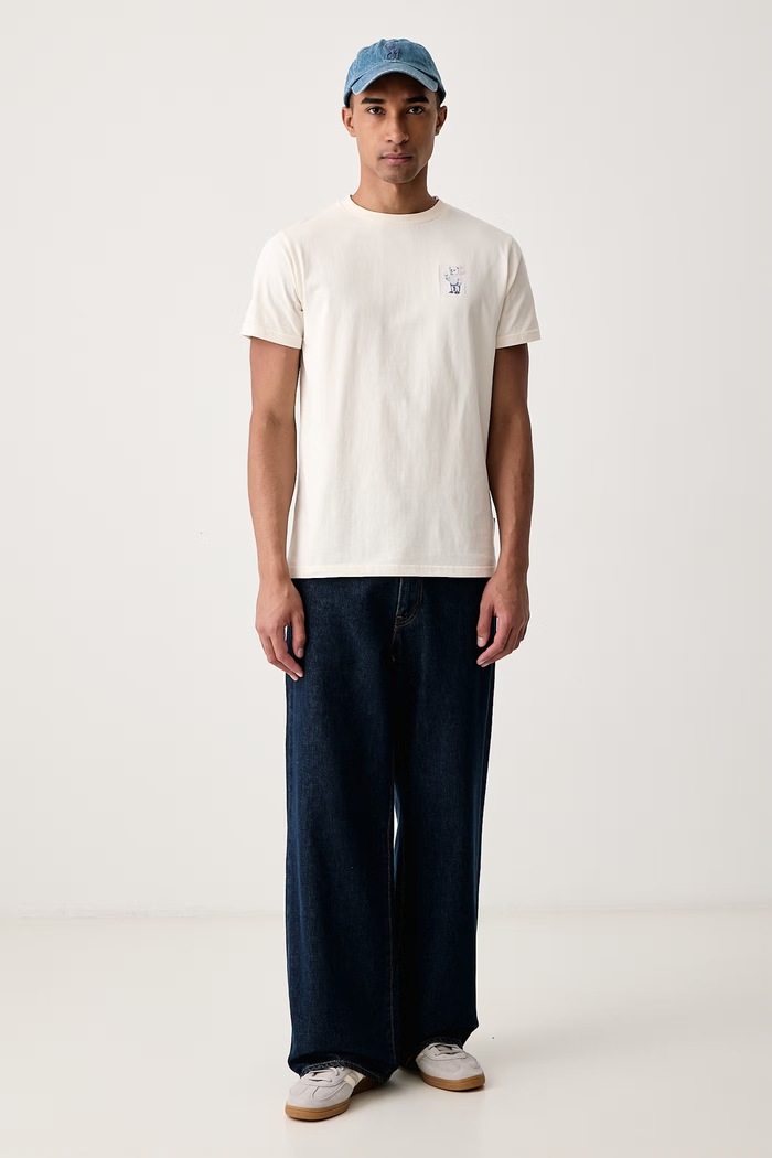 Odzież Baron Filou T-shirt bawełniany 000017049 beżowy
