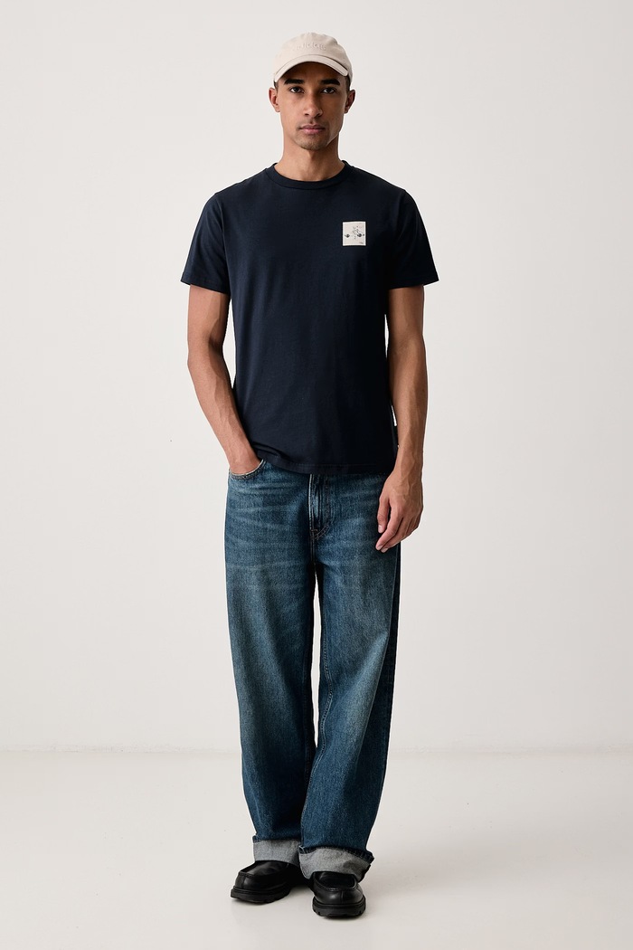 Baron Filou T-shirt bawełniany 000017042 granatowy AW26