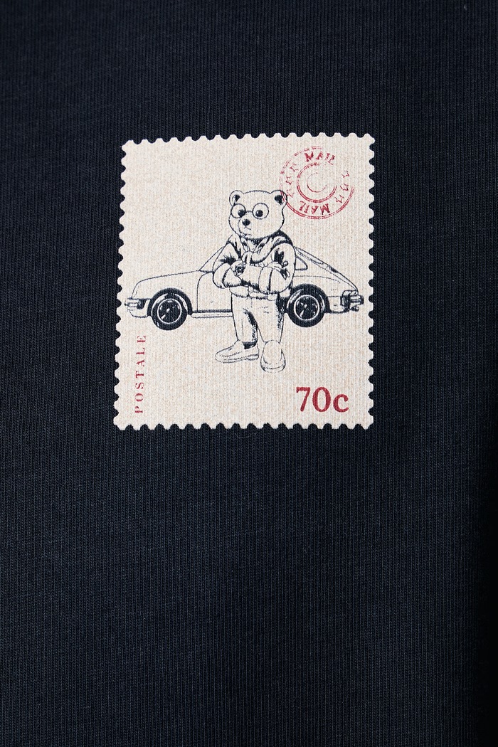 T-shirt bawełniany Baron Filou granatowy 000017042