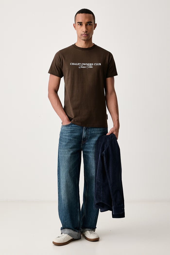 Odzież Baron Filou T-shirt bawełniany 000016993 brązowy