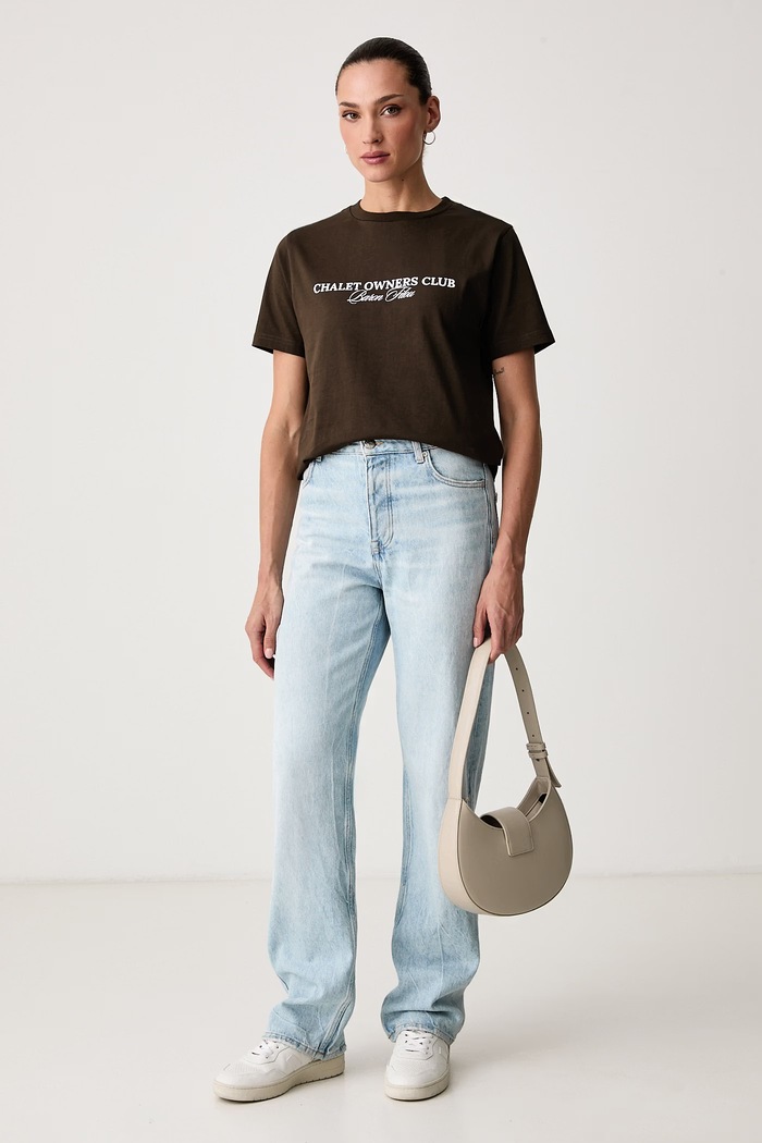 T-shirt bawełniany Baron Filou 000016993 brązowy