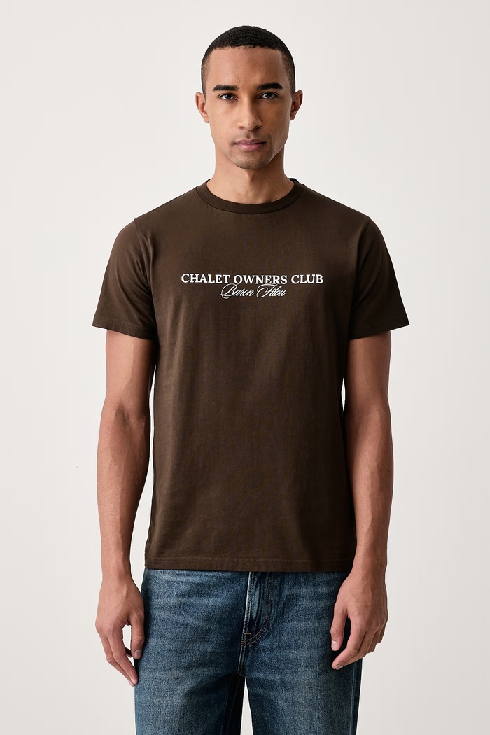 T-shirt bawełniany Baron Filou brązowy 000016993