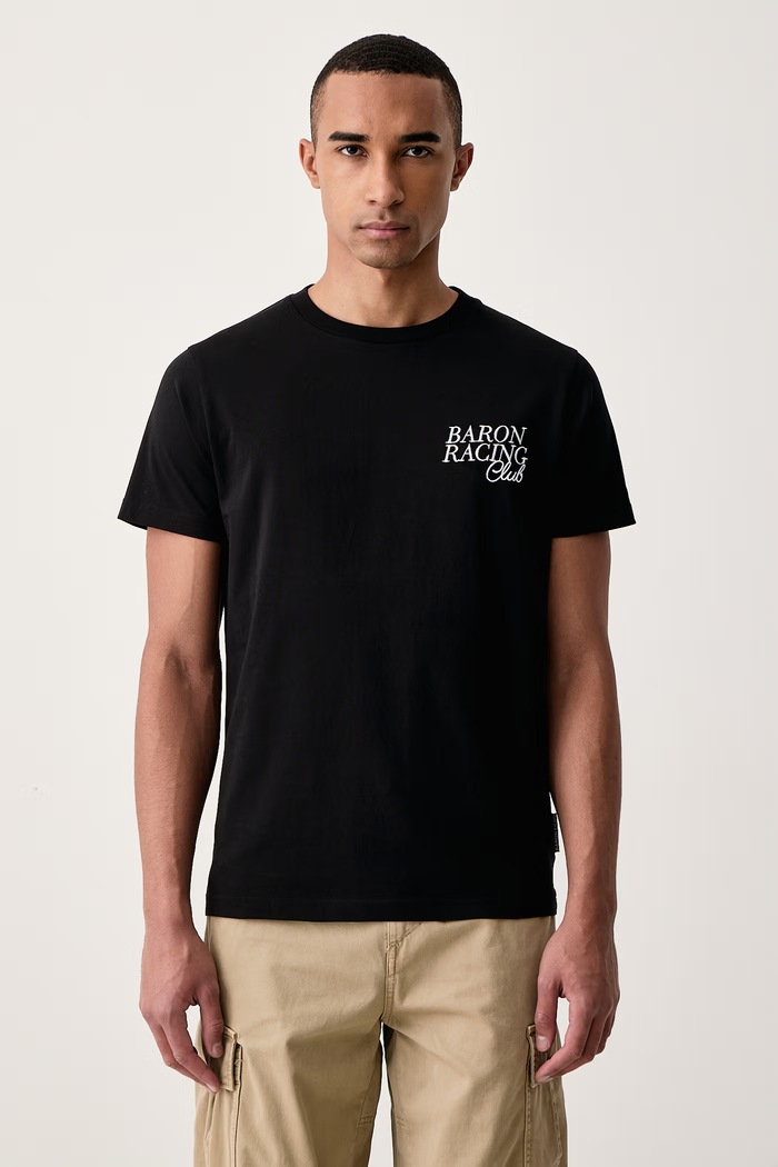 Odzież Baron Filou T-shirt bawełniany 000016980 czarny