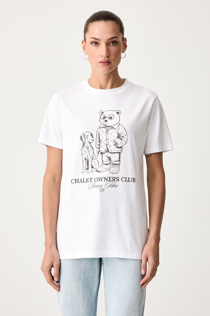 Odzież Baron Filou T-shirt bawełniany 000016881 biały