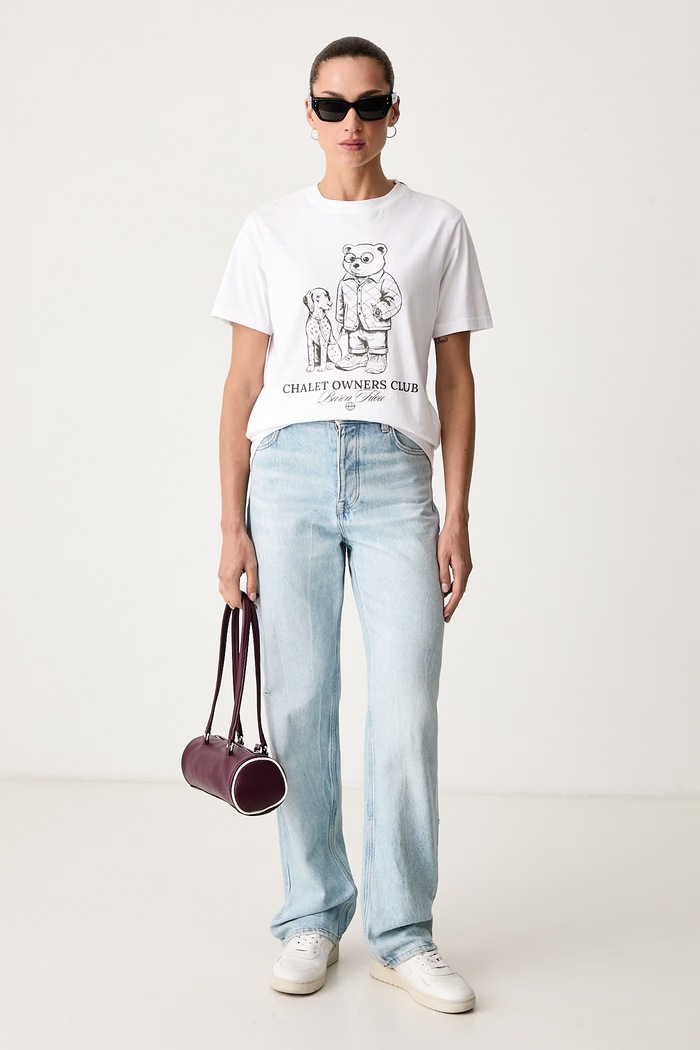 T-shirt bawełniany Baron Filou 000016881 biały