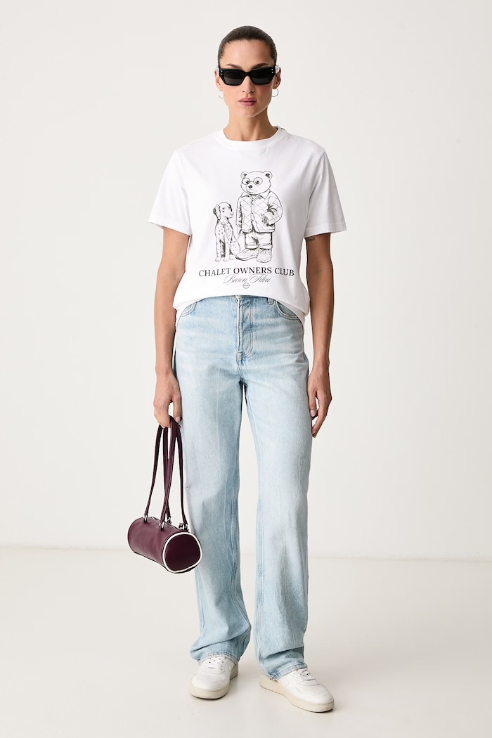 T-shirt bawełniany Baron Filou biały 000016881