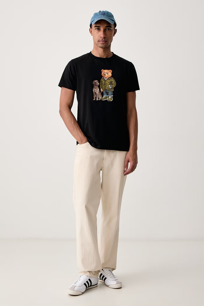 Baron Filou T-shirt bawełniany 000016804 czarny AW26
