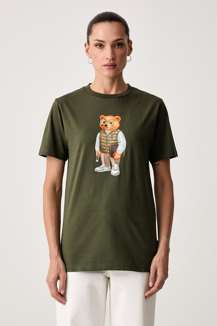 Baron Filou T-shirt bawełniany 000016790 zielony AW26