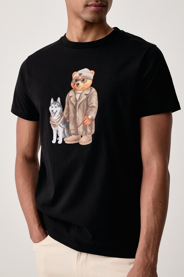 T-shirt bawełniany Baron Filou 000016797 czarny