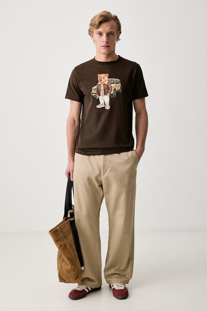Baron Filou T-shirt bawełniany 000016777 brązowy AW26