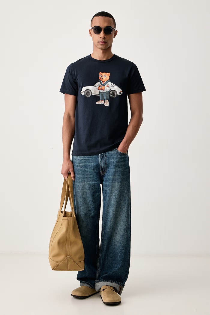 Baron Filou T-shirt bawełniany 000016770 granatowy AW26