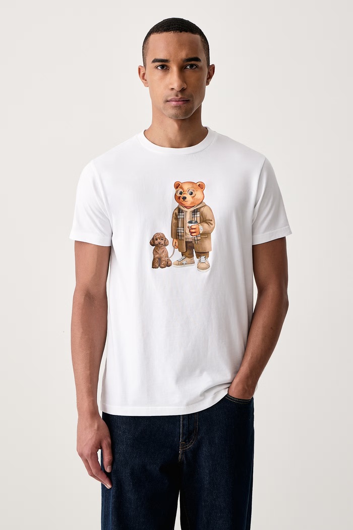 Baron Filou T-shirt bawełniany biały 000016825