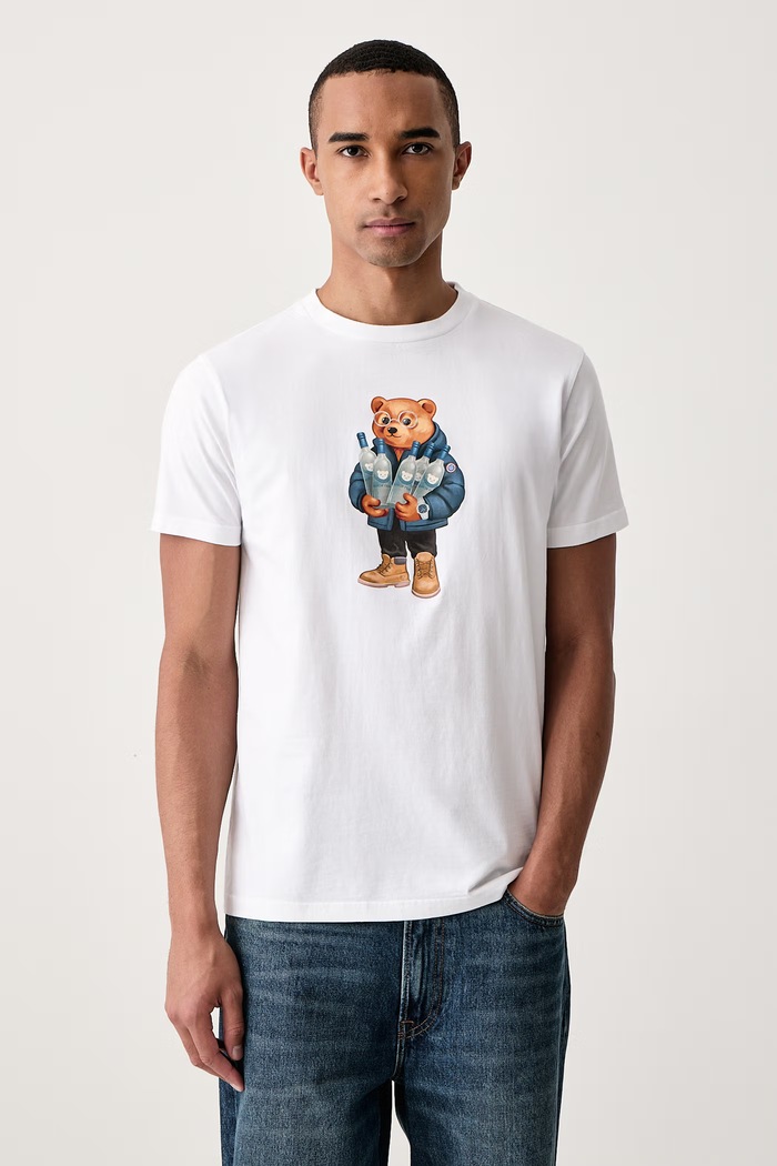 Baron Filou T-shirt bawełniany biały 000016832