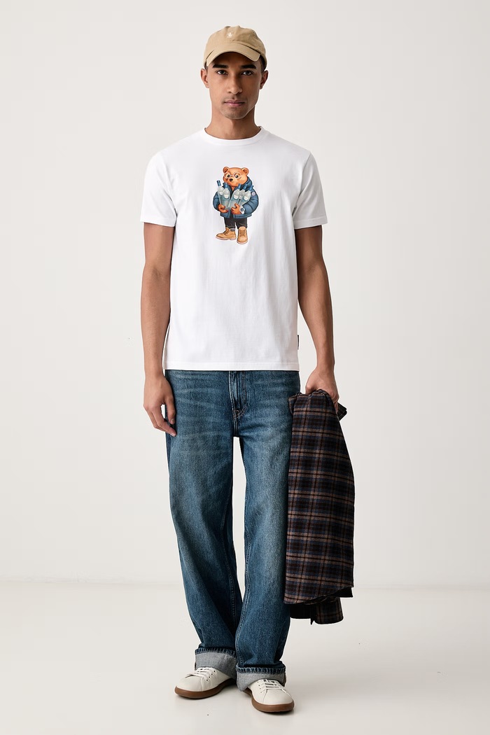 Odzież Baron Filou T-shirt bawełniany 000016832 biały