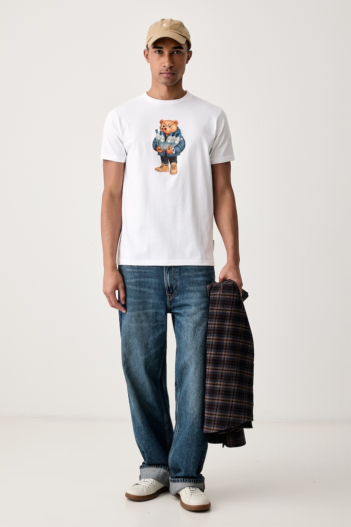 T-shirt bawełniany Baron Filou 000016832 biały