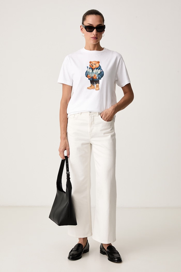 T-shirt bawełniany Baron Filou biały 000016832