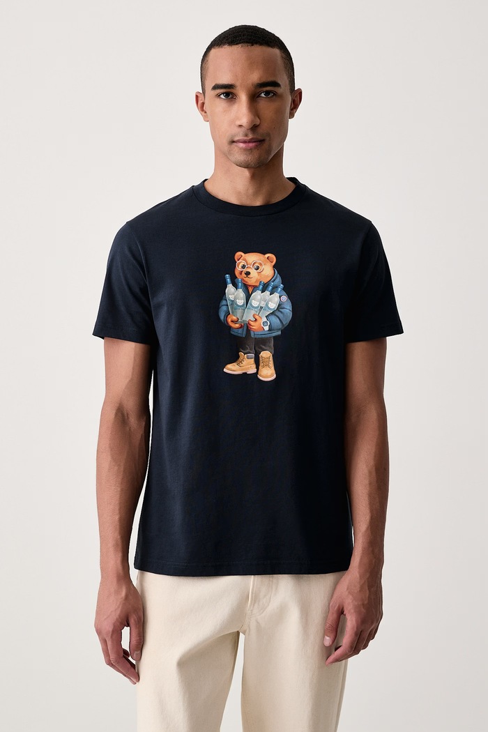 Baron Filou T-shirt bawełniany granatowy 000016755