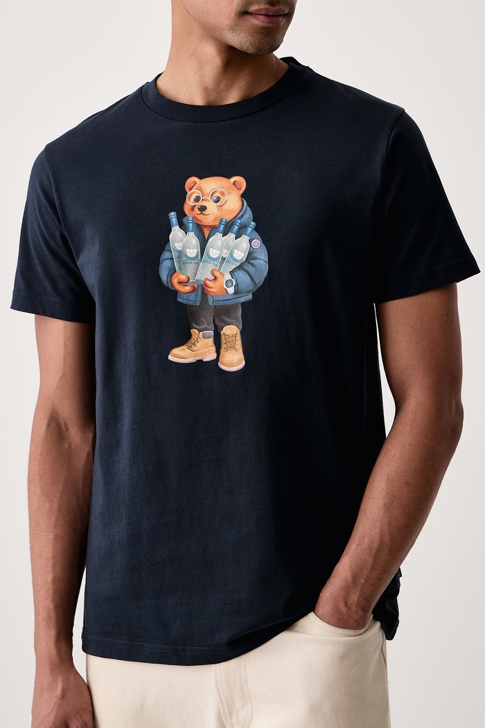 T-shirt bawełniany Baron Filou 000016755 granatowy