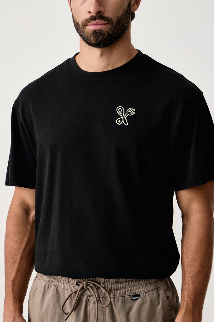 T-shirt bawełniany Hurley MTSEUPC0002 czarny