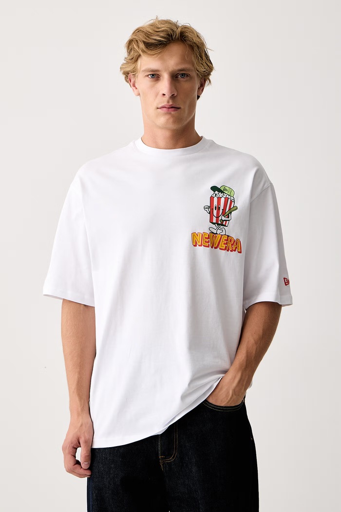 Odzież New Era T-shirt bawełniany 60897452 biały